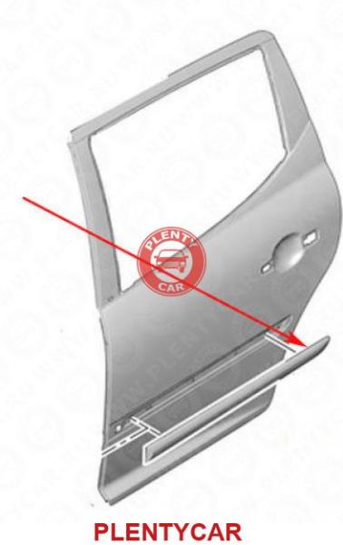 PEUGEOT 207 SOL  ARKA KAPI ÇITASI