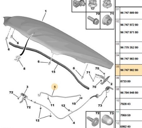 PEUGEOT & CITROEN -- 301 / C-ELYSEE MOTOR KAPUT TUTMA DAYAMA DEMİRİ ( KLİPS HEDİYELİ )