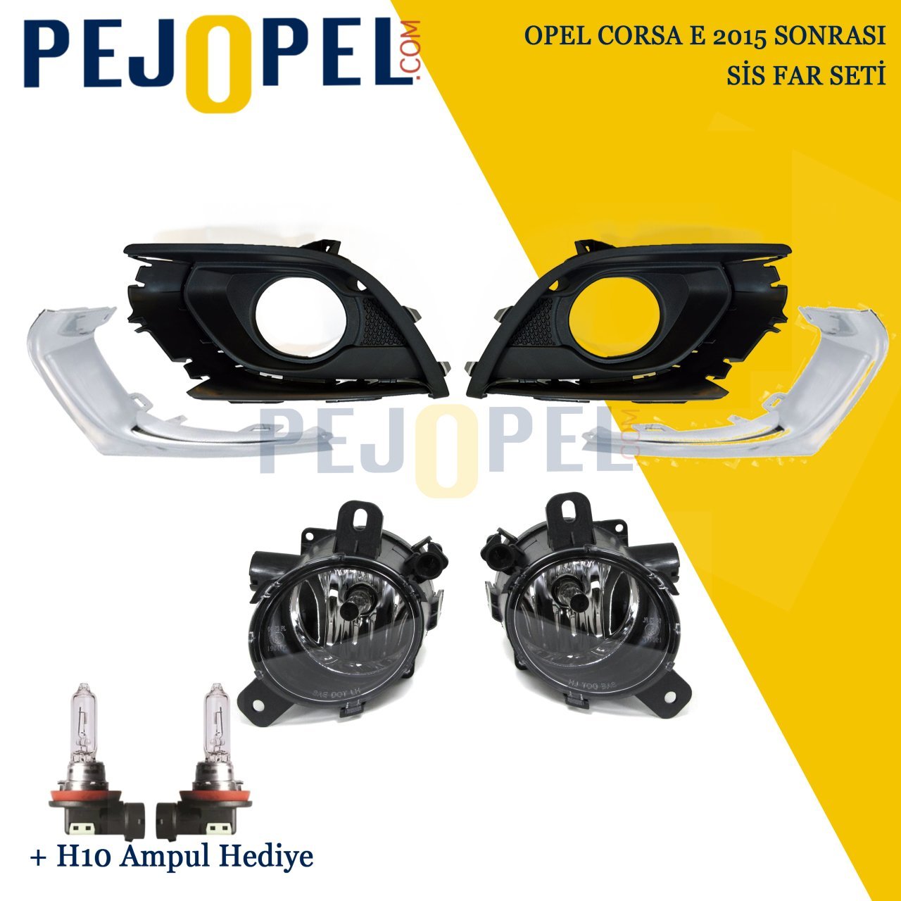 Opel Corsa E 2015 Sonrası Sis Farı Seti Komple - İthal