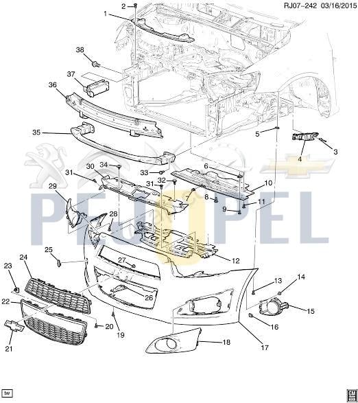 CHEVROLET AVEO T300 2011--> ÖN TAMPON (42341511)