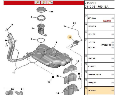 PEUGEOT & CITROEN & DS    208 - 2008 301 - C ELYSEE - C4 - BERLİNGO - PARTNERPARTİKÜL FİLTRE POMPASI