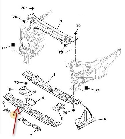 RADYATÖR ALT TRAVERS P.406 99>04