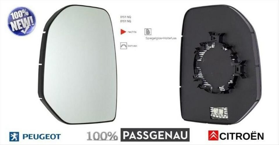 PEUGEOT  CITROEN --> BERLİNGO  PARTNER TEPEE  08->12 AYNA CAMI SAĞ TARAF