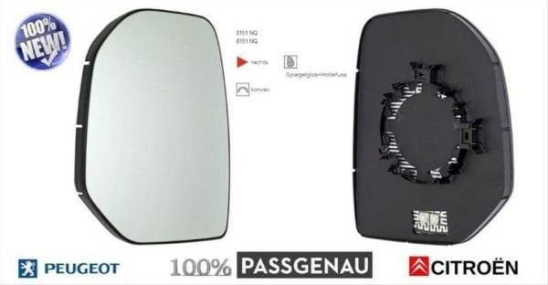 PEUGEOT  CITROEN --> BERLİNGO  PARTNER TEPEE  08->12 AYNA CAMI SAĞ TARAF