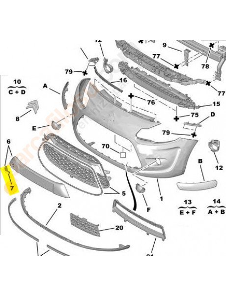 CITROEN C3 ( A51 ) 2010--> ÖN TAMPON ÇEKİ DEMİR KAPAĞI