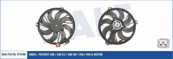 FAN MOTORU P206 1,4HDI 206 1,4 16V ET3J4 KLIMALI 250W