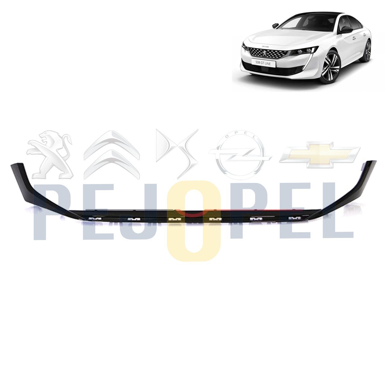Peugeot 508 Ön tampon Çıtası Onix Siyah (Orjinal) 98135652XY