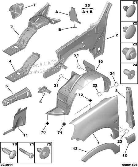 PEUGEOT PARTNER ( M59 ) ÖN ÇAMURLUK DODİĞİ ÇİTASI -- SOL -- ( ADVENTURE - ORİGİN )