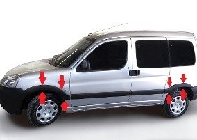 PEUGEOT PARTNER ( M59 ) ÖN ÇAMURLUK DODİĞİ ÇİTASI -- SOL -- ( ADVENTURE - ORİGİN )