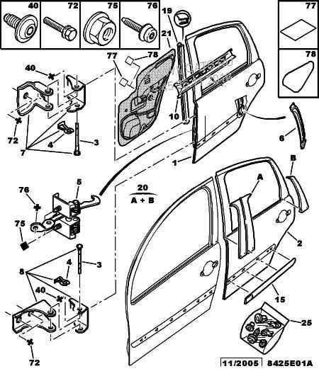 CİTROEN C3  2004--> 2010 KAPI ÇITA -- ARKA SOL --