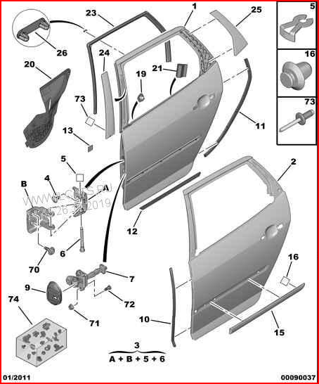 PEUGEOT 407 SOL ARKA KAPI ÇITASI ( BANDI ) -- NİKELAJSIZ TİP --