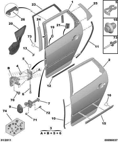 PEUGEOT 407 SAĞ ARKA KAPI ÇITASI ( BANDI )