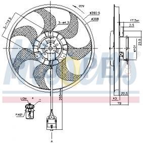 FAN-MOTOR OPEL ASTRA H / ASTRA H GTC / ZAFIRA B 250W 390MM