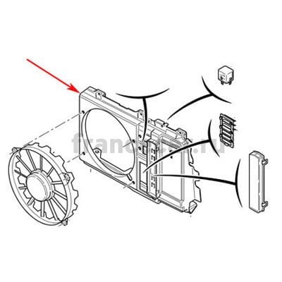 Peugeot 406 ( EW10 - EW12 - EW7 ) Fan Davlumbazı - 1308T7