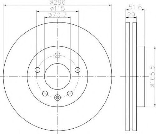ON FREN AYNASI HAVALI 296mm CAPTIVA 06->