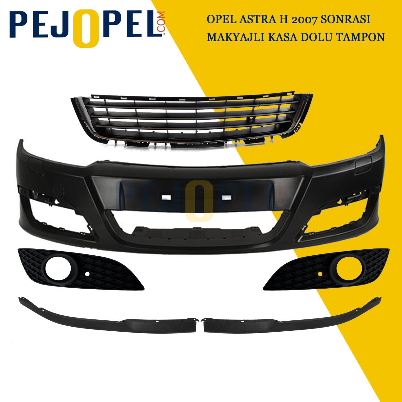 Opel Astra H 2007 Sonrası Makyajlı Kasa Ön Tampon Dolu Set
