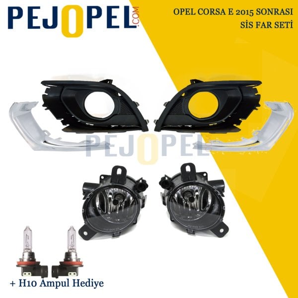 Opel Corsa E 2015 Sonrası Sis Farı Seti Komple - İthal