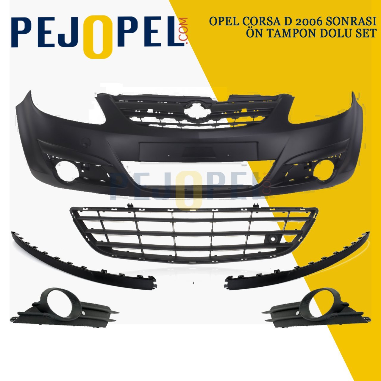 Opel Corsa D 2007 Sonrası Ön Tampon Dolu Set - İthal