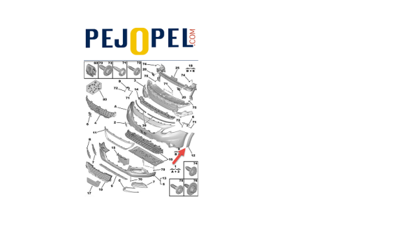 PEUGEOT 2008 ÖN TAMPON SOL YAN ÇAMURLUK AĞIZ BAKALİTİ ( DODİK )