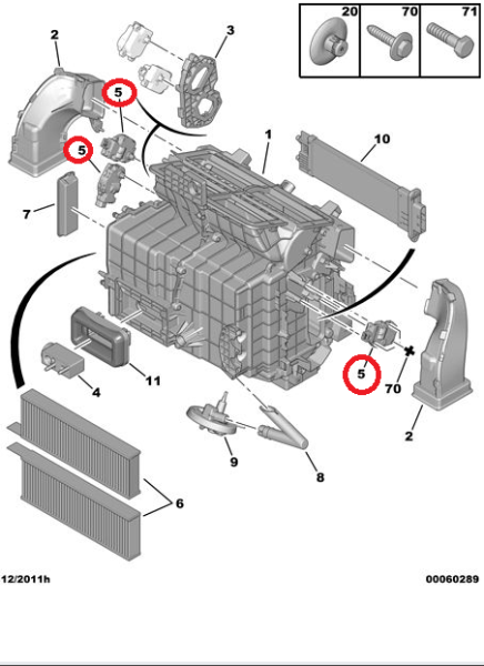 PARTNER TEPEE / CITROEN BERLINGO KALORİFER - KLİMA KLAPE ( YÖNLENDİRME ) MOTORU ( DENSO MARKA - ORJİNAL )