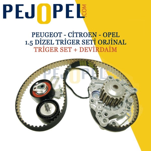 CİTROEN JUMPY - SPACETOURER 1.5 HDİ EKSANTRİK (TRİGER) KAYIŞ SETİ VE DEVİRDAİM - ORJİNAL