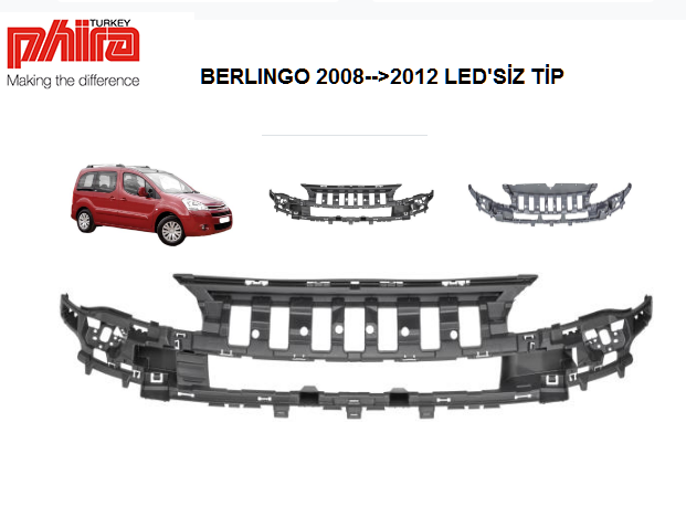 ÖN TAMPON ÜST İÇ PLASTİK BERLİNGO 3 ( PANJUR ARKASI - LEDSİZ TİP ) 2008-->2012