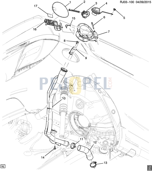 YAKIT DEPO DOLUM KAPAGI IC AVEO T300 12->