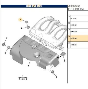MOTOR ÜST KAPAK ÇATAL PARTNER BERLİNGO DW8