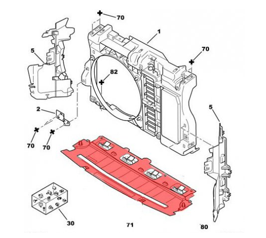 Citroen - C5 II 2005 --> 2007 Ön Tampon Alt Muhafaza Bakalitİ