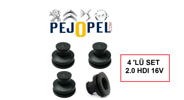 PEUGEOT & CITROEN 307 / 407 / C4 / C5 2.0 HDI 16V  MOTO ÜST KAPAK BAĞLANTI LASTİĞİ ( 4'LÜ SET )