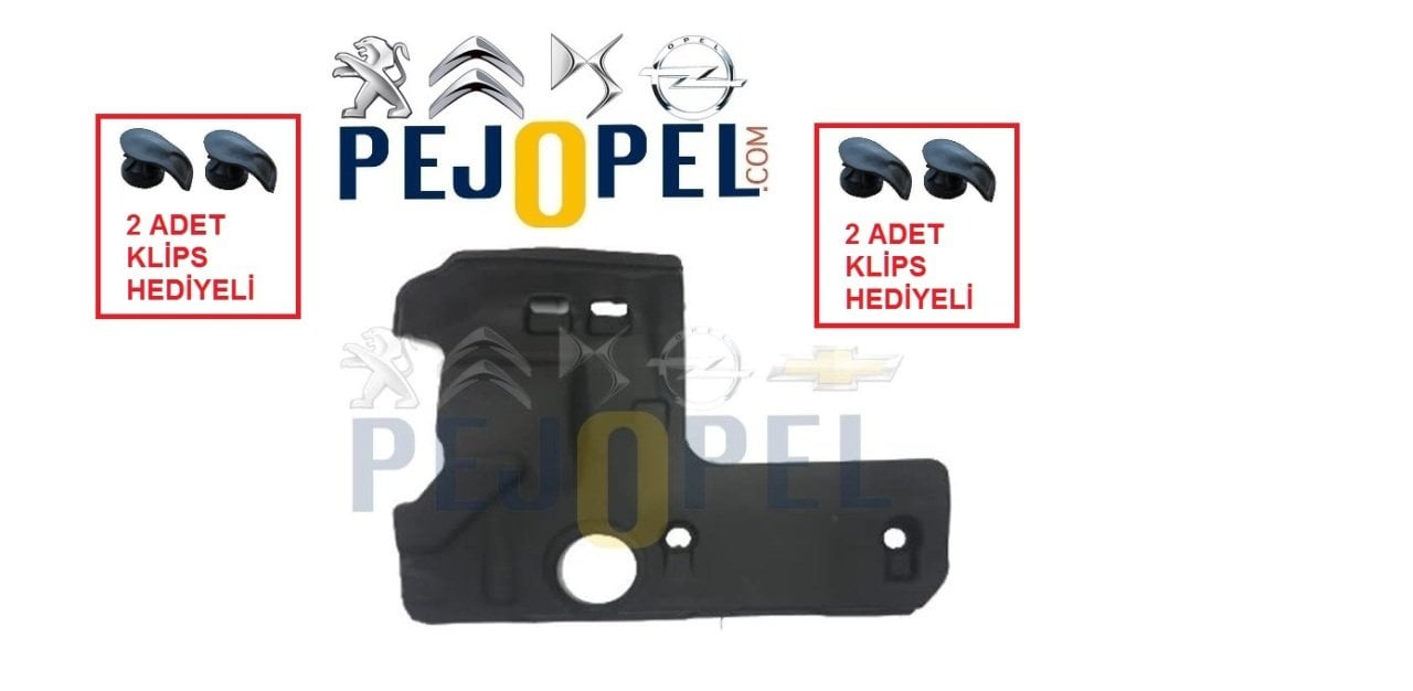 PEUGEOT & CITROEN MOTOR UST KAPAK BAKALITI 208 / 301 / 308 / 3008 / 508 / 5008 / PARTNER TEPEE / C3 / C4 II / DS4 / C4 PICASSO / C5 / C-ELYSEE ( 1.6 HDI - EURO 5 MOTOR ) ( 2 ADET KLİPS HEDİYELİ )
