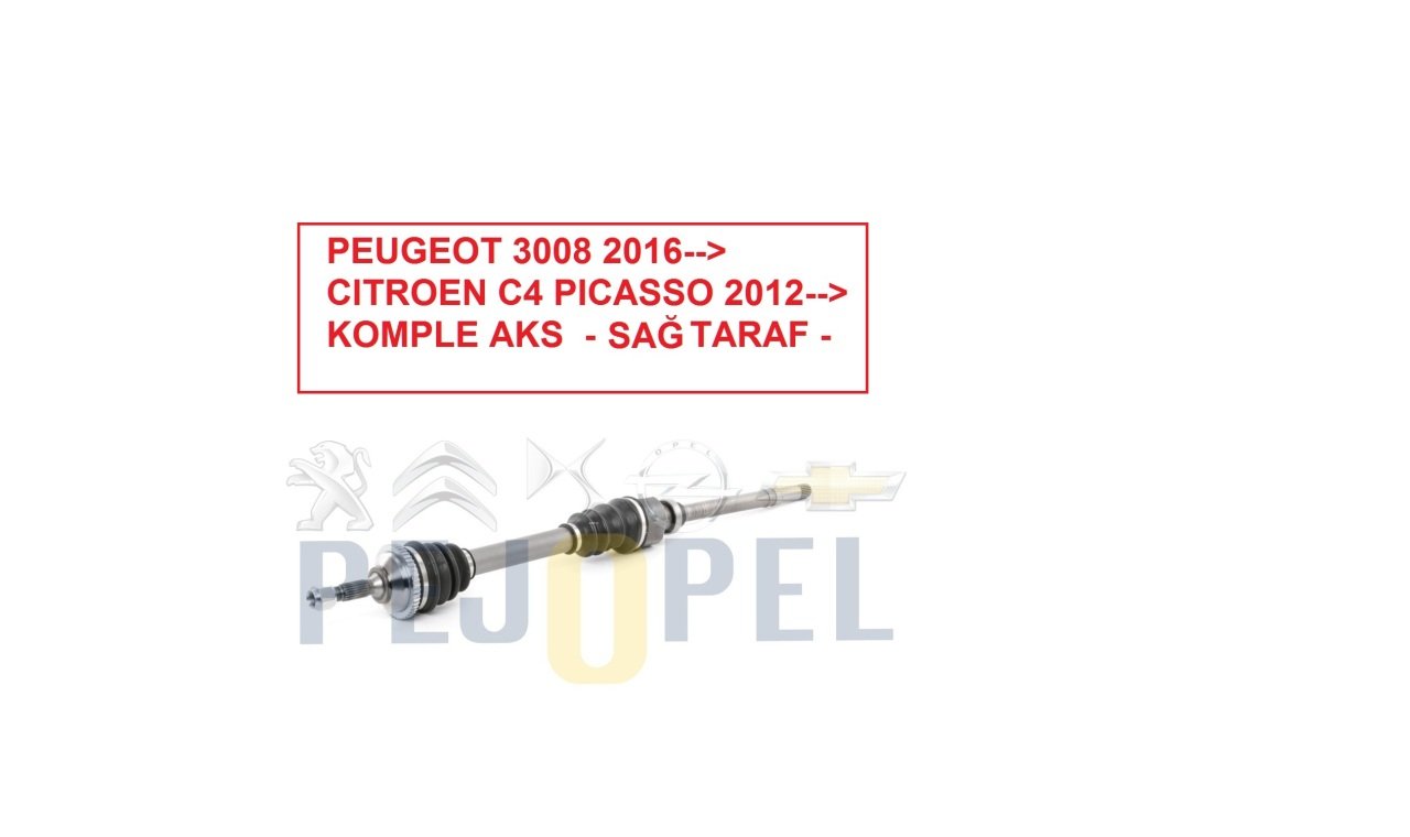 PEUGEOT & CITROEN 3008 2016--> / C4 PICASSO 2012--> KOMPLE SAĞ AKS