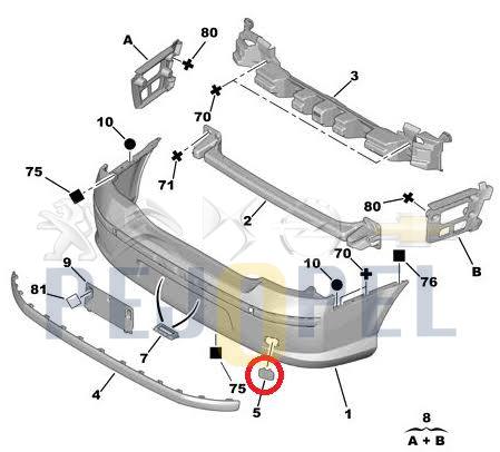 PEUGEOT 407 ARKA TAMPON ÇEKİ DEMİR KAPAĞI