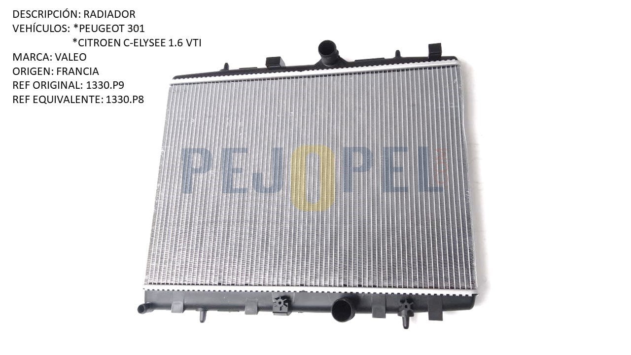 PEUGEOT & CITROEN 301 - 207 - 208 - 2008 - C-ELYESE - C2 - C3 - C4 - DS3 MOTOR SU RADYATÖRÜ