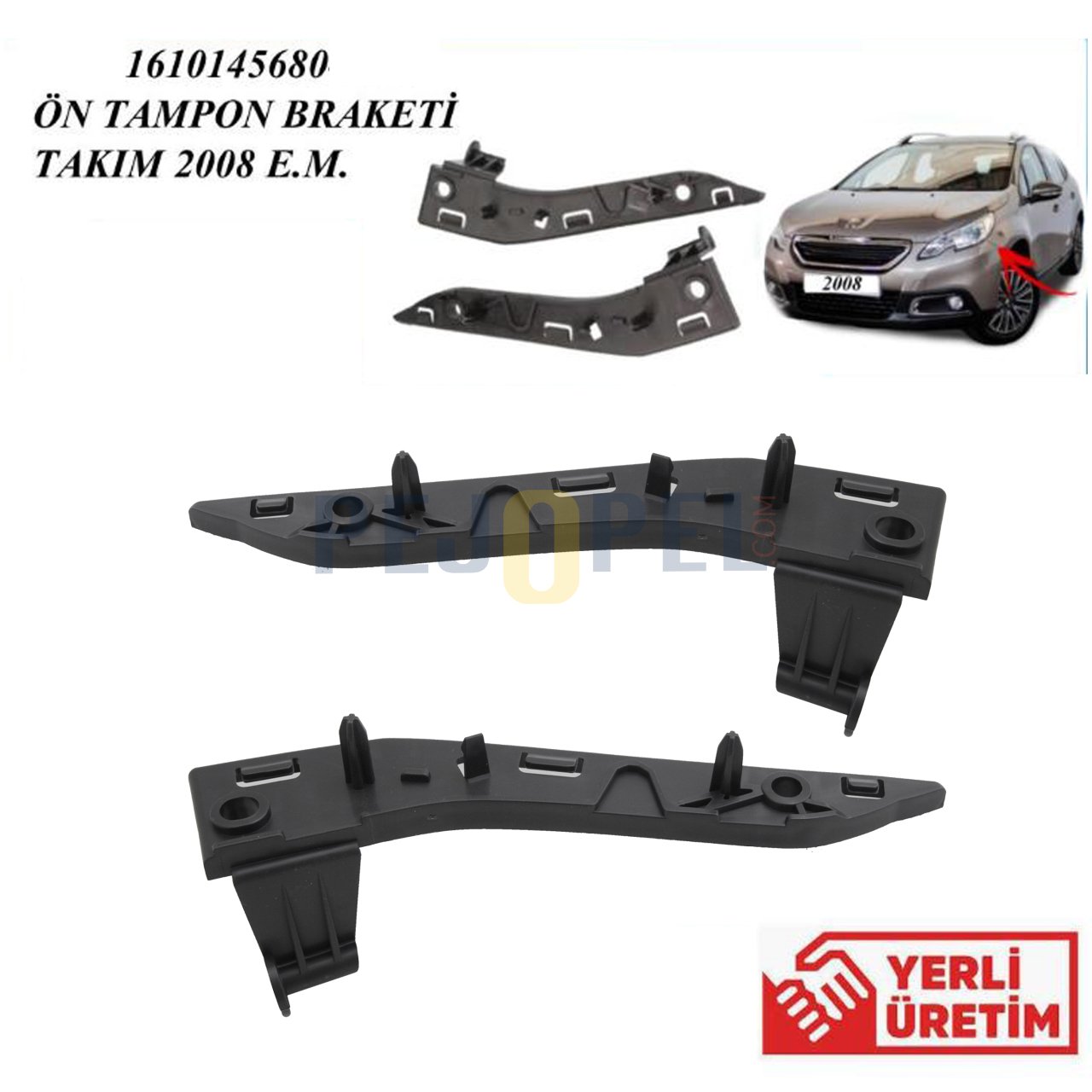 Peugeot 2008 Eski Model Ön Tampon Braketi - 1610145680