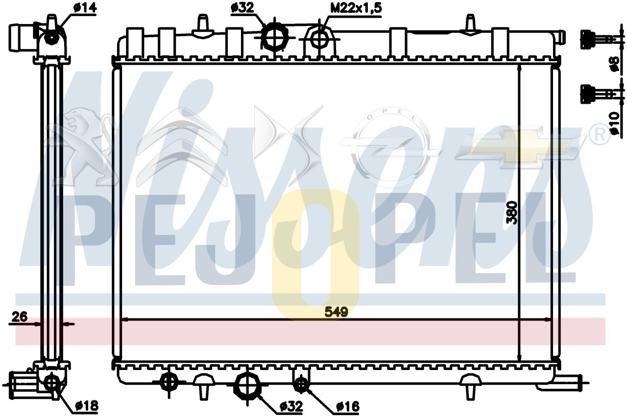 P307-XSARA-BERLINGO 1,1/1,4i 97-00 SU RADYATÖRÜ