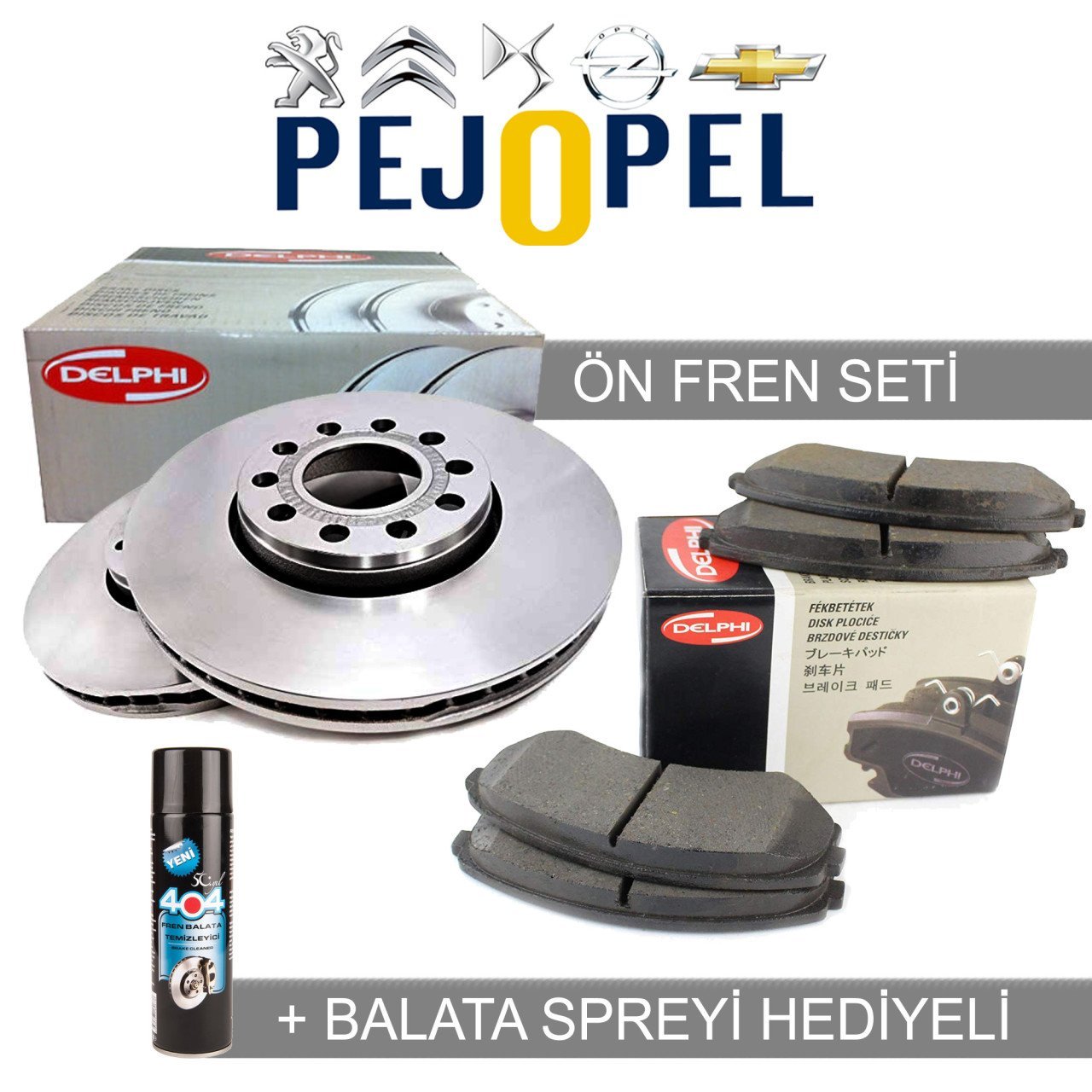 PEUGEOT 207  (2006->) ÖN FREN SETİ (DİSK + BALATA)