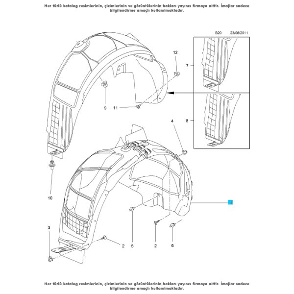 OPEL ASTRA J 2010-2012 ÖN ÇAMURLUK DAVLUMBAZI SAĞ