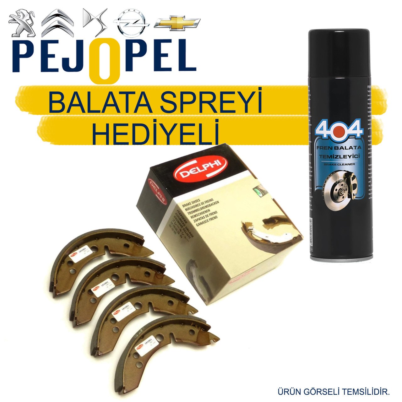 OPEL CORSA C (2000-2009) ARKA FREN BALATASI LS1621