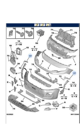 PEUGEOT & CITROEN & OPEL -- RİFTER / PARTNER / BERLİNGO -- ÖN TAMPON BAGLANTI AYAK SOL --