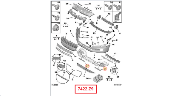ÖN TAMPON ALT MUHAFAZA PEUGEOT 508