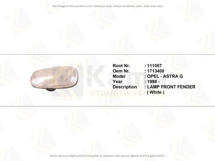 CAMURLUK SINYALI (BEYAZ) ASTRA G 98->