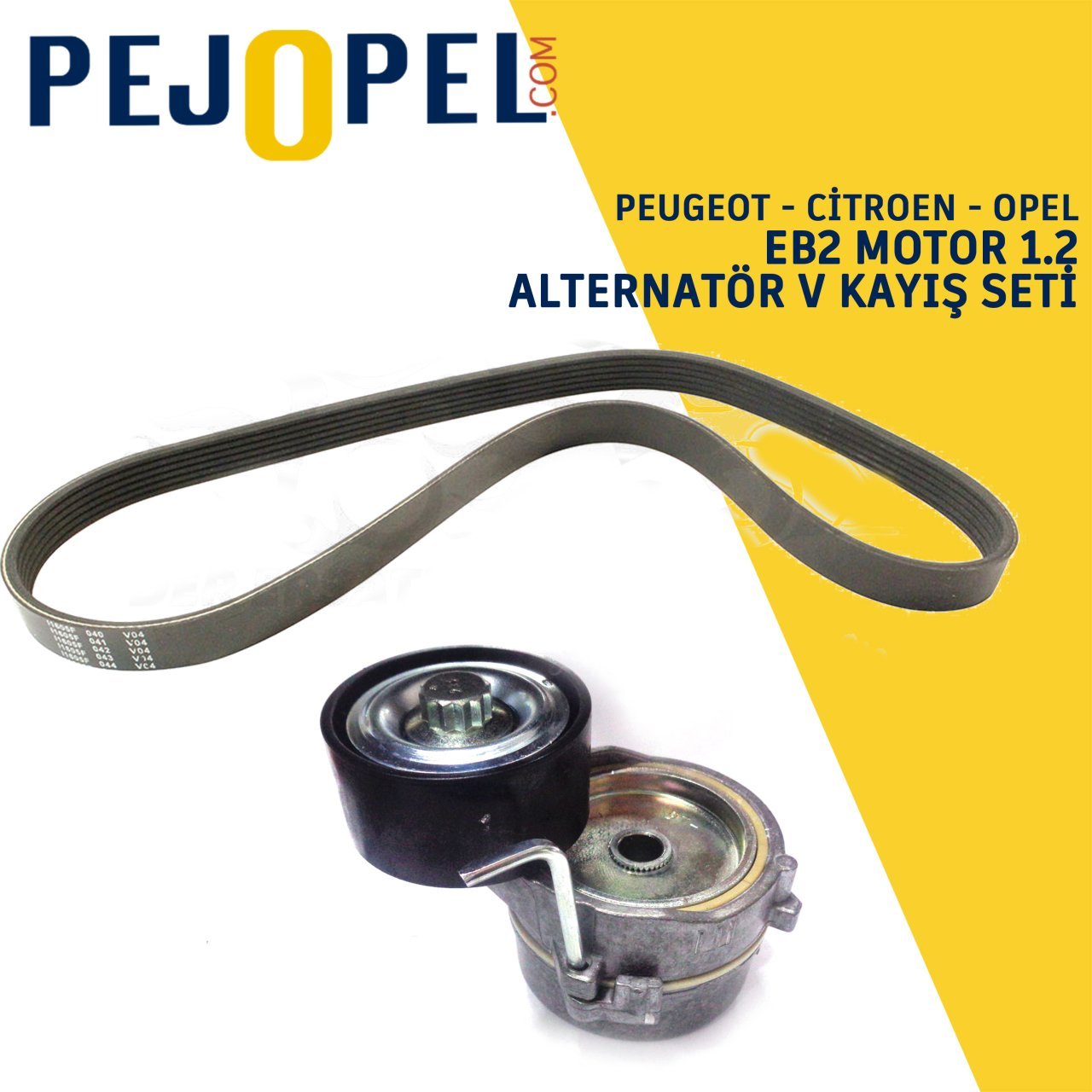 Citroen C3 (B618) (Aircross) 1.2 Puretech EB2 Motor V Kayış Gergi Seti - Orjinal