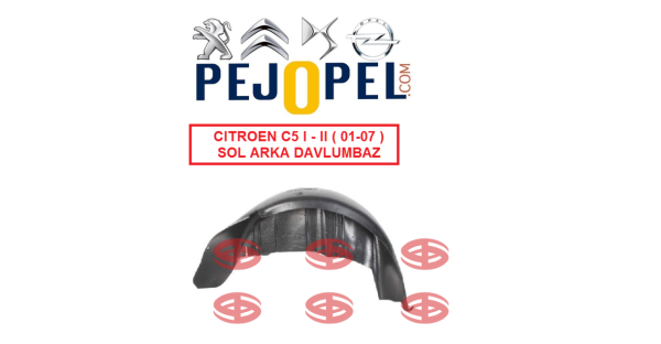 Citroen C5 I - II ( 2001 - 2007 ) Sol Arka Davlumbaz