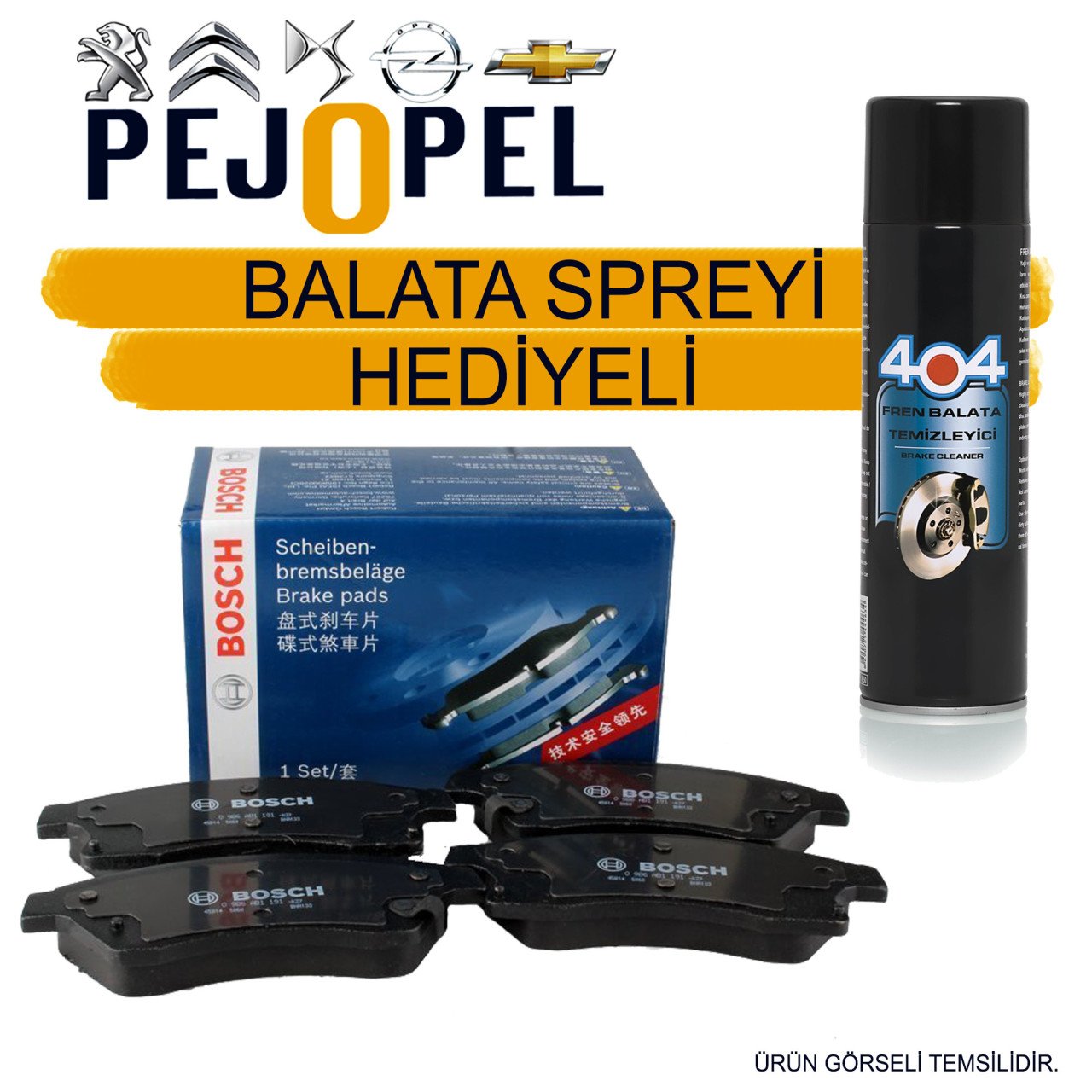 BOSCH- CİTROEN ZX HATCHBACK (1991-1997) ARKA FREN BALATASI