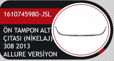 PEUGEOT 308 2014 Sonrası ÖN TAMPON ORTA NİKELAJI ÇITASI
