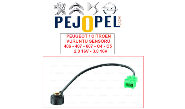 PEUGEOT & CİTROEN 406 / 407 / 607 / C4 / C5 MOTOR VURUNTU SENSÖRÜ 2.0 16V - 3.0 16V ( XU10J4R - ES9A )