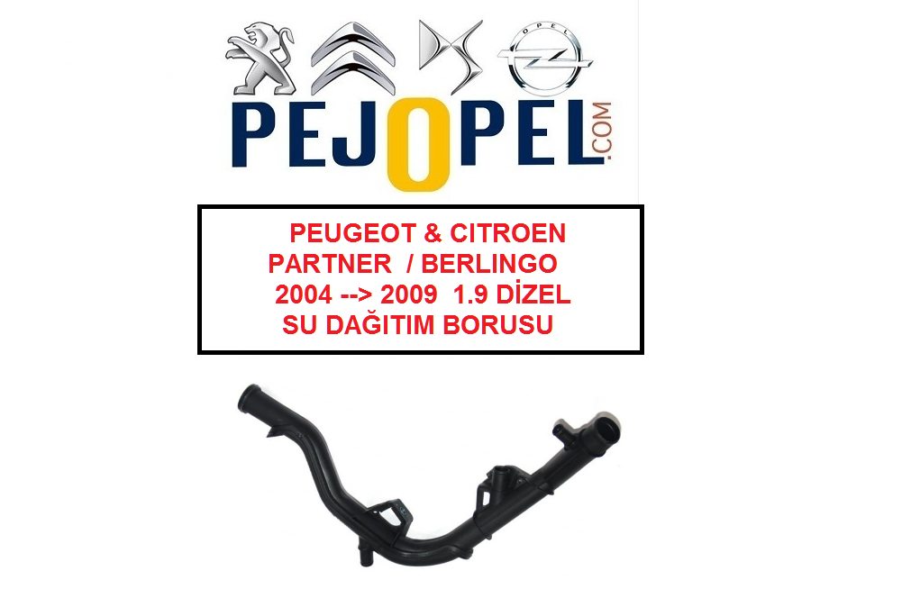 PEUGEOT & CITROEN PARTNER / BERLİNGO MOTOR ARKA SU DAĞITIM BORUSU ( METAL - MUADİL )