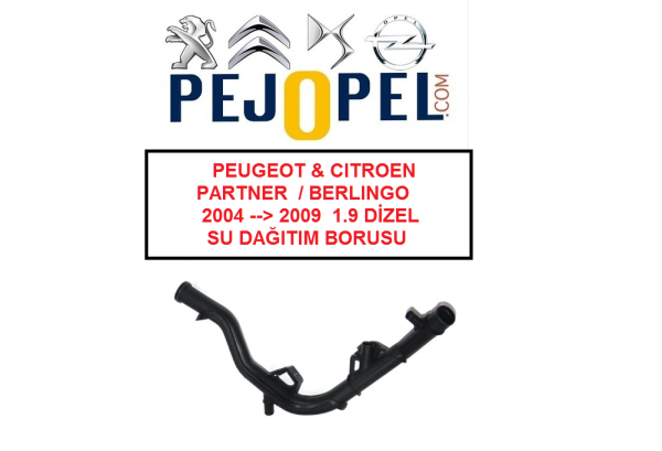 PEUGEOT & CITROEN PARTNER / BERLİNGO MOTOR ARKA SU DAĞITIM BORUSU ( METAL - MUADİL )