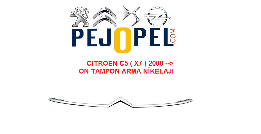 CITROEN C5 ( X7 ) 2008 --> ÖN TAMPON PANJUR ARMA NİKELAJI ( KROM )